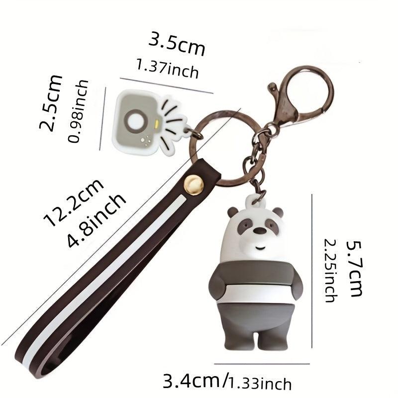 Bear Panda Keychain Cartoon Animal Car Pendant Keyring Bag Purse Charm