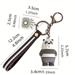 Bear Panda Keychain Cartoon Animal Car Pendant Keyring Bag Purse Charm