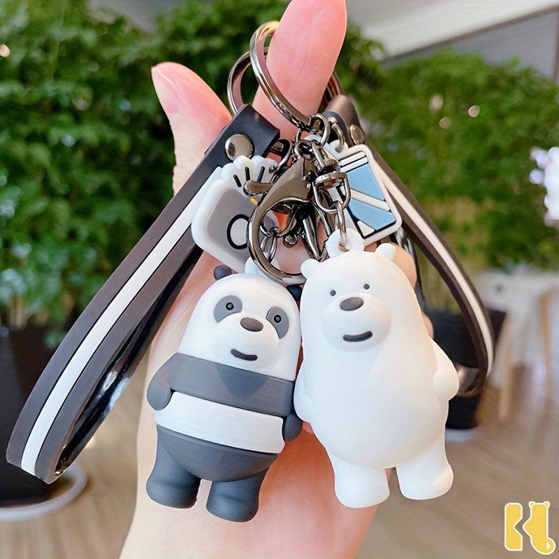 Bear Panda Keychain Cartoon Animal Car Pendant Keyring Bag Purse Charm