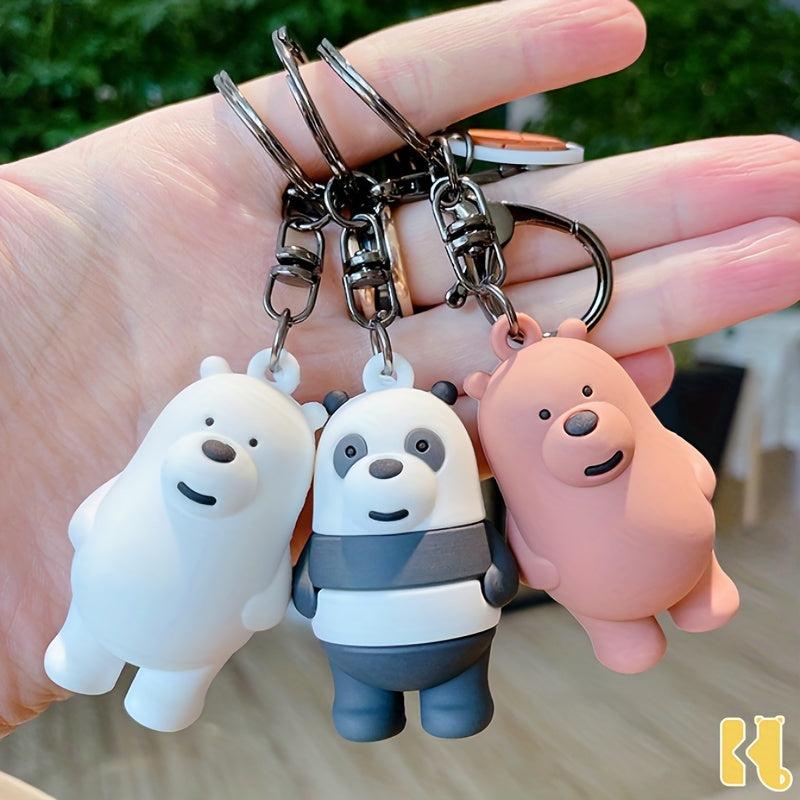 Bear Panda Keychain Cartoon Animal Car Pendant Keyring Bag Purse Charm
