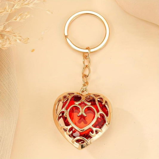 Anime Love Heart Keychain for Gamer Fans Women Girls Gift