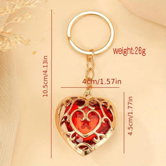 Anime Love Heart Keychain for Gamer Fans Women Girls Gift