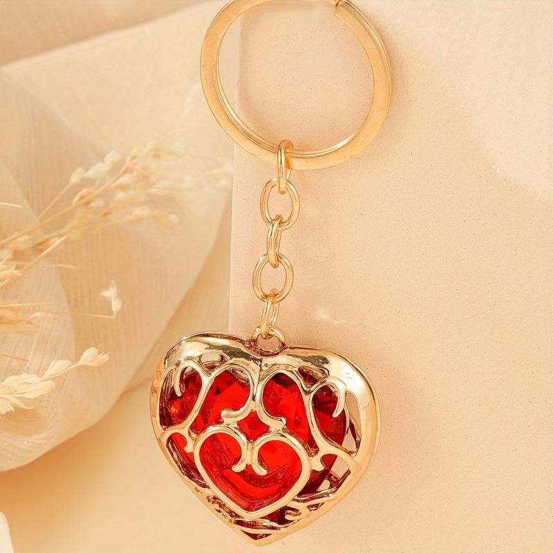 Anime Love Heart Keychain for Gamer Fans Women Girls Gift