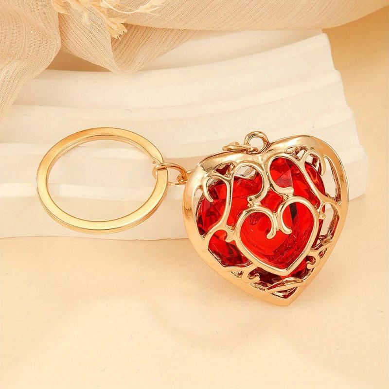Anime Love Heart Keychain for Gamer Fans Women Girls Gift