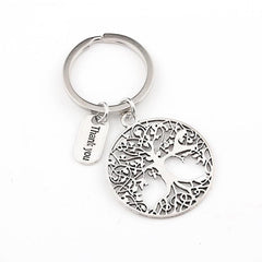 Tree Of Life Keychain Metal Key Ring Purse Bag Backpack Car Charm