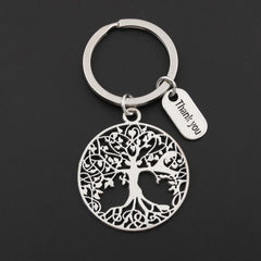 Tree Of Life Keychain Metal Key Ring Purse Bag Backpack Car Charm