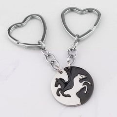 Puzzle Horse Keychain Stainless Steel His Her Gift