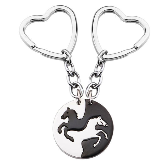 Puzzle Horse Keychain Stainless Steel His Her Gift