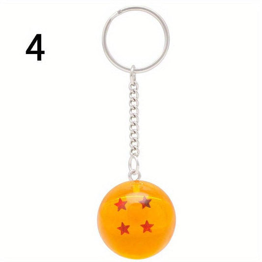 Anime Cosplay Yellow Crystal Balls 1 Star PVC Keychain