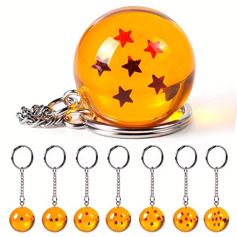 Anime Cosplay Yellow Crystal Balls 1 Star PVC Keychain