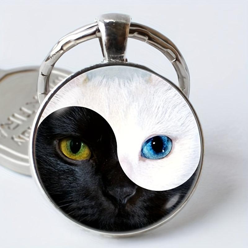 Cat's Eye Yin Yang Keychain Time Gem Necklace Women's Pendant