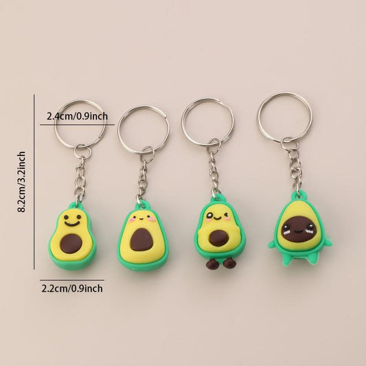 4pcs Avocado Keychain Friendship Keychain Gift Pendant