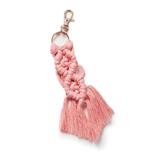 Colorful Macrame Keychain Fiber Art Tassel Ornament