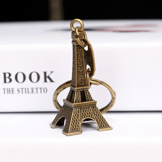 Eiffel Tower Keychain French Souvenir Paris Retro Keyring Gift
