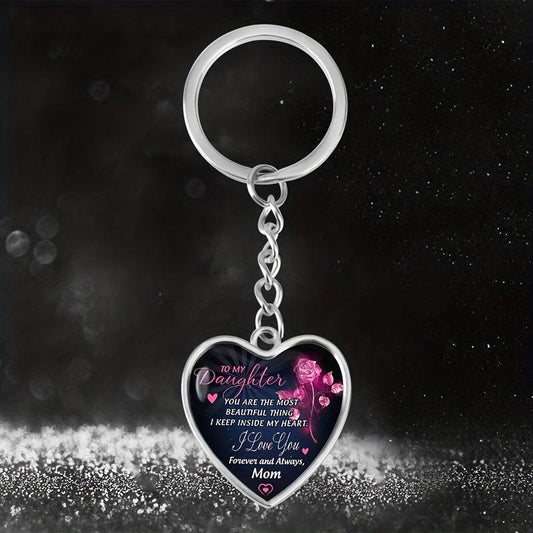 Mom Daughter Vintage Car Keychain Pendant Bag Purse Charm