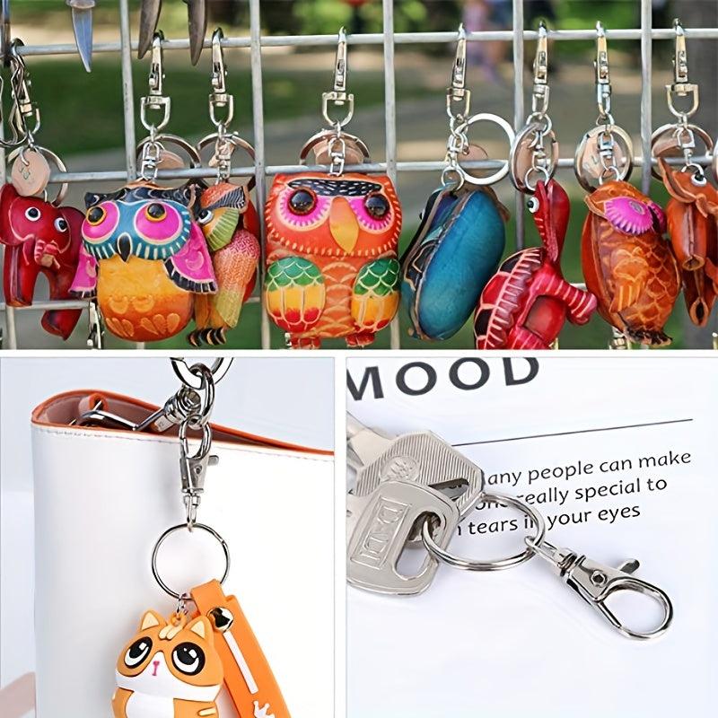 8pcs Swivel Clasps Set Lanyard Snap Hooks With Key Chain Rings
