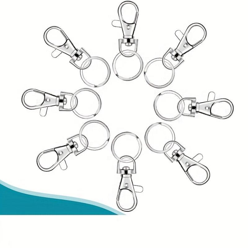8pcs Swivel Clasps Set Lanyard Snap Hooks With Key Chain Rings