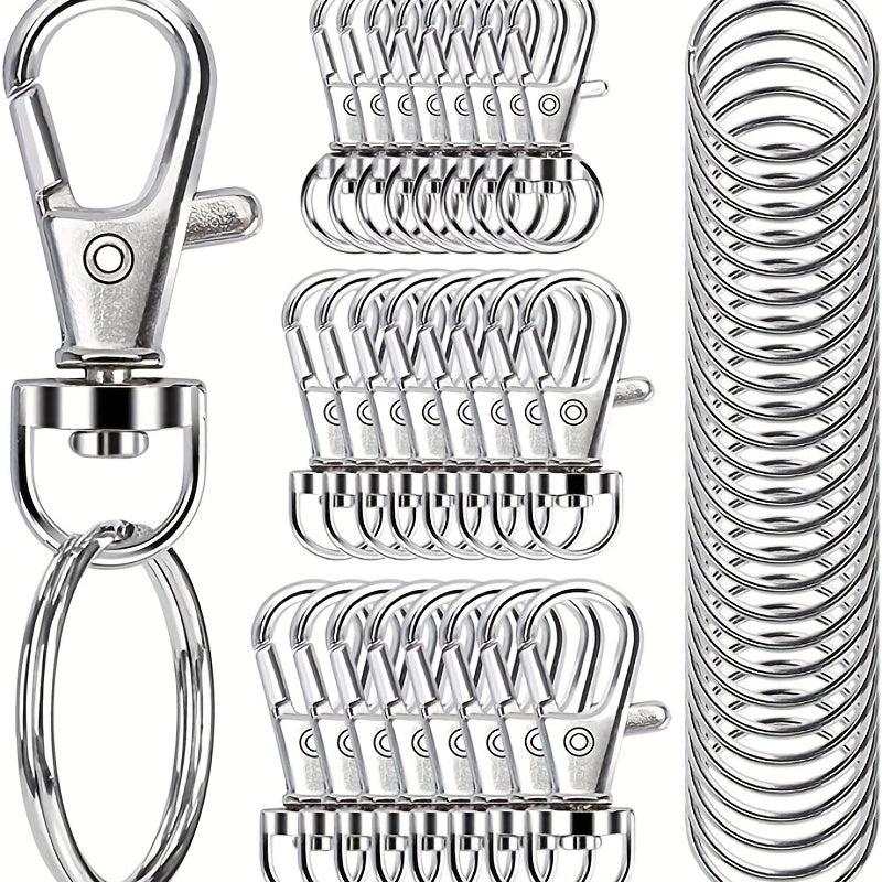 8pcs Swivel Clasps Set Lanyard Snap Hooks With Key Chain Rings