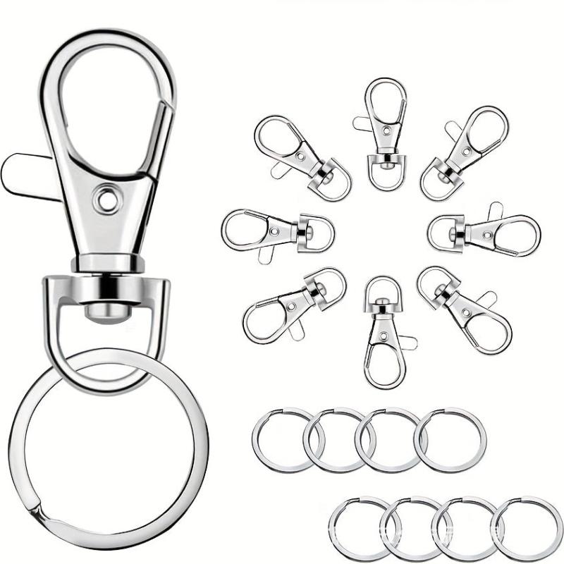 8pcs Swivel Clasps Set Lanyard Snap Hooks With Key Chain Rings