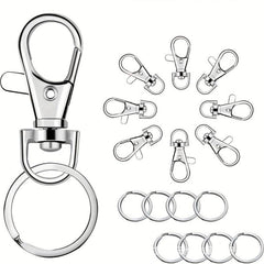 8pcs Swivel Clasps Set Lanyard Snap Hooks With Key Chain Rings