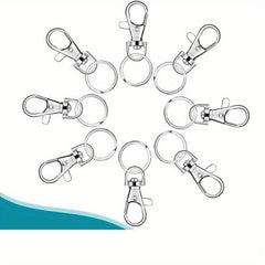 8pcs Swivel Clasps Set Lanyard Snap Hooks With Key Chain Rings