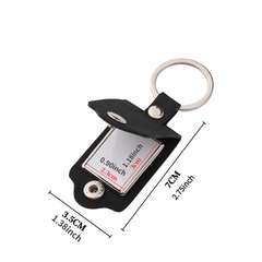 Sublimation Blank Picture Photo Frame Keychain PU Leather Bag Keyring