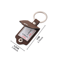 Sublimation Blank Picture Photo Frame Keychain PU Leather Bag Keyring