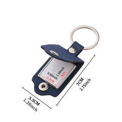 Sublimation Blank Picture Photo Frame Keychain PU Leather Bag Keyring