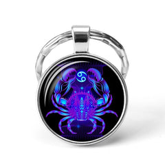Vintage Zodiac Keychain Pendant Lucky Bag Key Chain Keyring