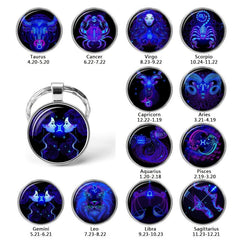 Vintage Zodiac Keychain Pendant Lucky Bag Key Chain Keyring