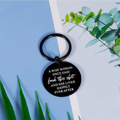 Funny Stainless Steel Keychain for Her Girlfriend Wife BFF