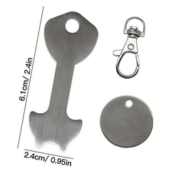 Metal Shopping Cart Token Key Chain Pendant