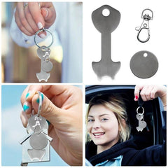 Metal Shopping Cart Token Key Chain Pendant