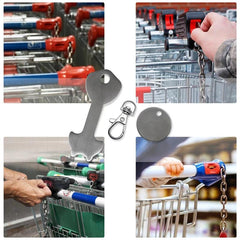 Metal Shopping Cart Token Key Chain Pendant