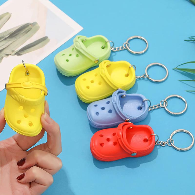 Cute Clogs Shoe Charms Keychain Pendant Sandal Decor for Kids Gift