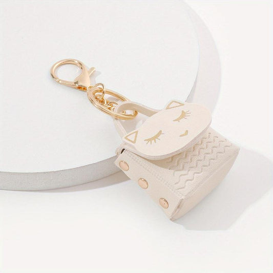 Multicolor Kitten Bag Keychain Cartoon Animal Pendant for Women