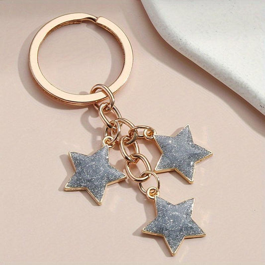 Glitter Star Keychain Purse Handbag Charm Gift For Mom