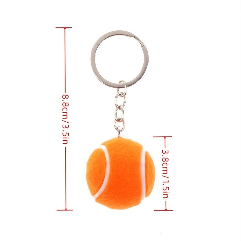 Mini Tennis Metal Keychain For Men Women Sports Car Keyring Bag Pendant Decor