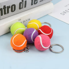 Mini Tennis Metal Keychain For Men Women Sports Car Keyring Bag Pendant Decor
