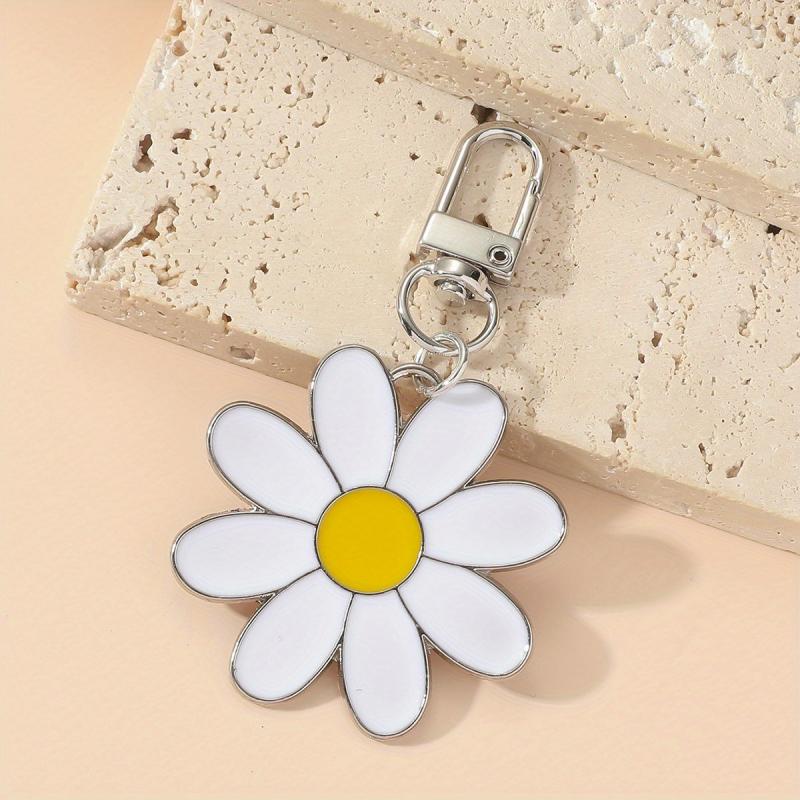 Daisy Keychain Pendant Floral Key Ring Bag Wallet Decoration Gift