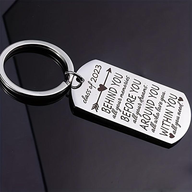 Inspirational Graduation Keychain for School Boys Girls