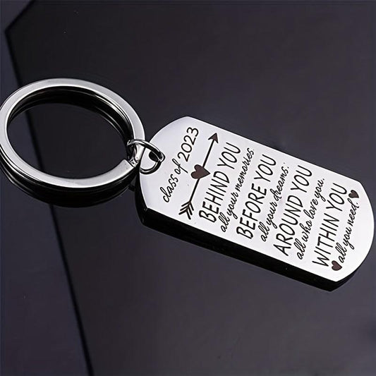 Inspirational Graduation Keychain for School Boys Girls