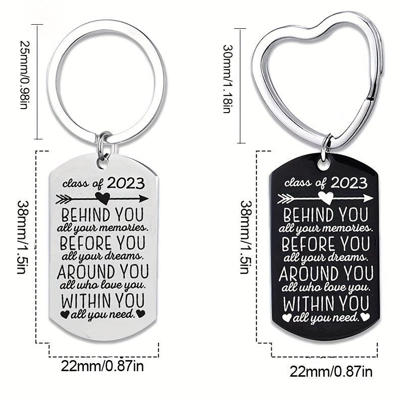 Inspirational Graduation Keychain for School Boys Girls