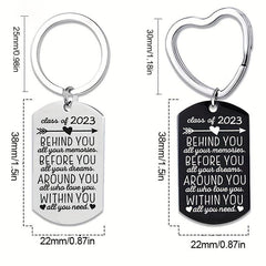 Inspirational Graduation Keychain for School Boys Girls