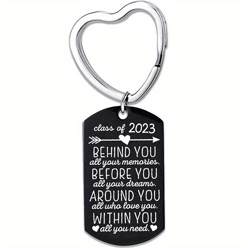 Inspirational Graduation Keychain for School Boys Girls