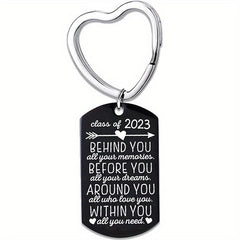 Inspirational Graduation Keychain for School Boys Girls