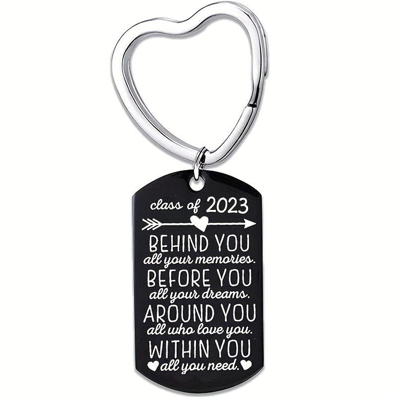 Inspirational Graduation Keychain for School Boys Girls