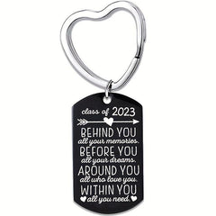 Inspirational Graduation Keychain for School Boys Girls