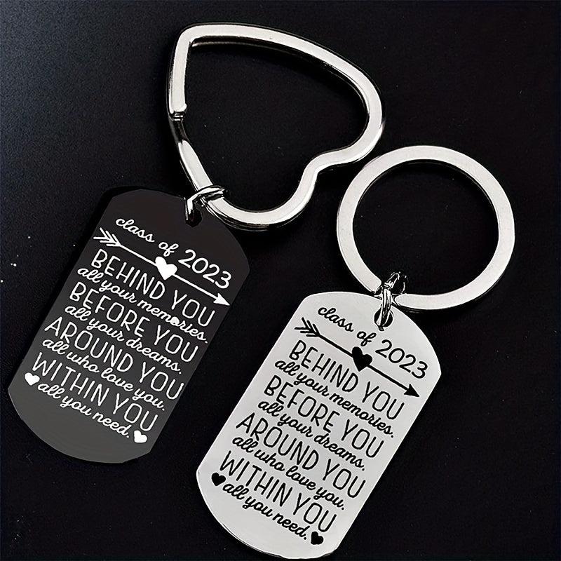 Inspirational Graduation Keychain for School Boys Girls