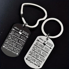 Inspirational Graduation Keychain for School Boys Girls